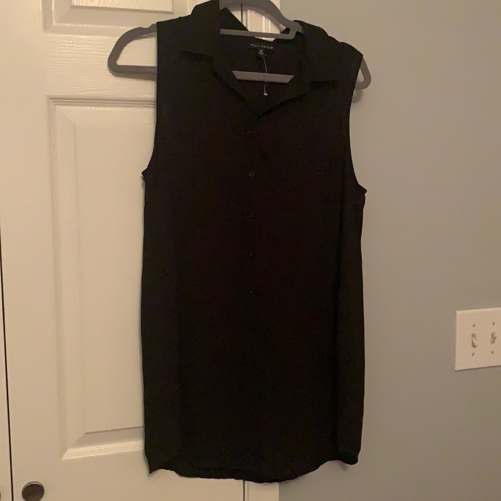 Willi Smith sheer sleeveless blouse